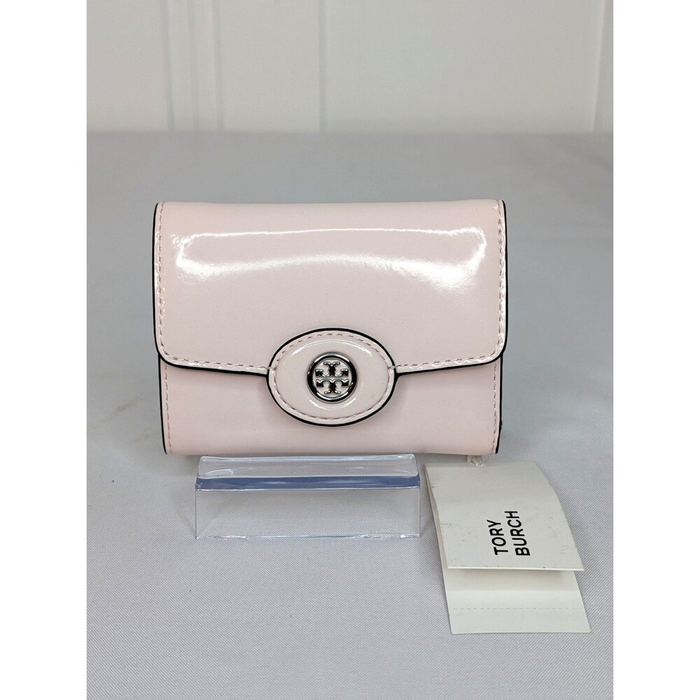 Tory Burch Small Robinson Wallet - Pink Lily, Spazzolato Leather, NWT